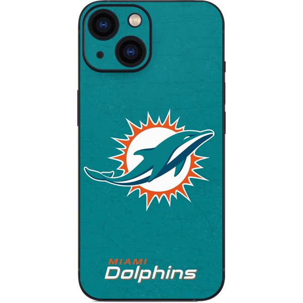 NFL Miami Dolphins Distressed- Aqua iPhone 13 Mini Skin