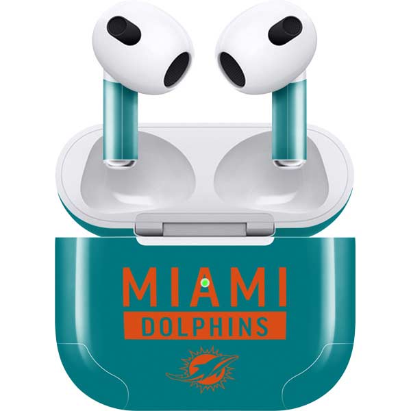 NFL Miami Dolphins Teal Performance Series Apple AirPods (3rd Gen 2021) Skin