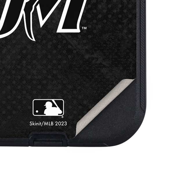 MLB Miami Marlins Dark Wash Otterbox Defender iPhone Skin