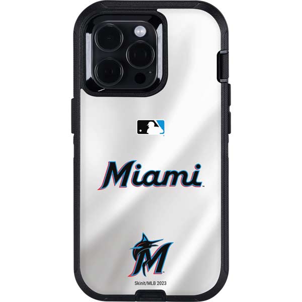 MLB Miami Marlins Home Jersey Otterbox Defender iPhone Skin