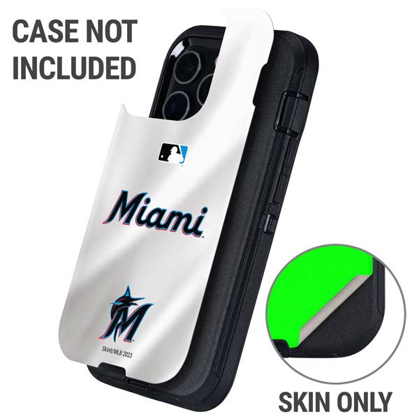 MLB Miami Marlins Home Jersey Otterbox Defender iPhone Skin