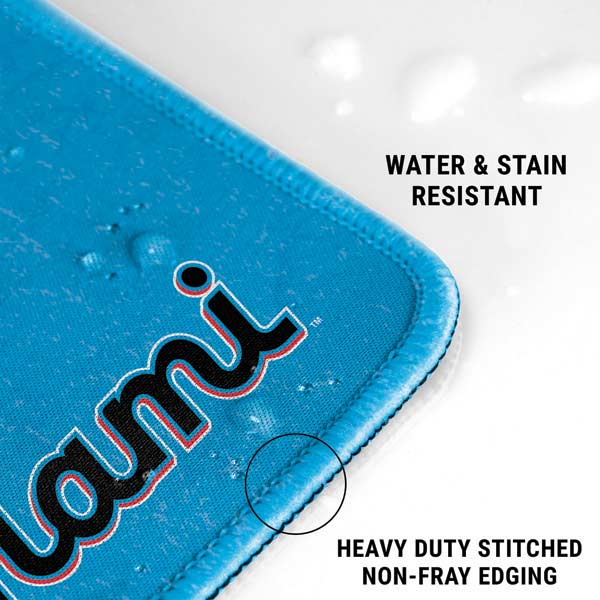 MLB Miami Marlins Solid Distressed Gaming Mouse Pad