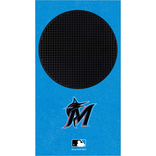MLB Miami Marlins Solid Distressed Xbox Series S Skins