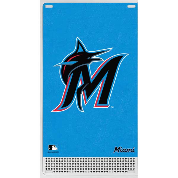 MLB Miami Marlins Solid Distressed Xbox Series S Skins