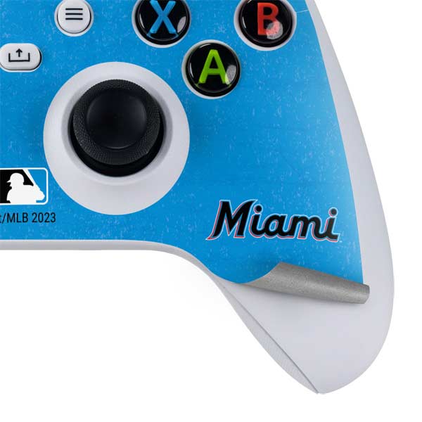 MLB Miami Marlins Solid Distressed Xbox Series S Skins