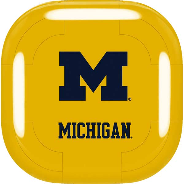 University of Michigan M Logo Yellow Galaxy Buds Live Skin