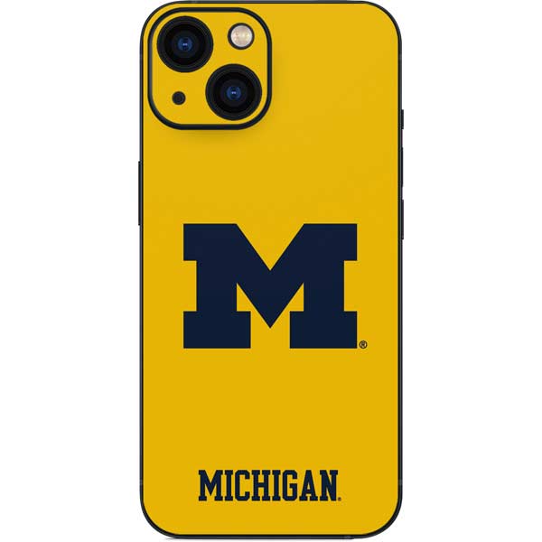 University of Michigan M Logo Yellow iPhone 13 Mini Skin