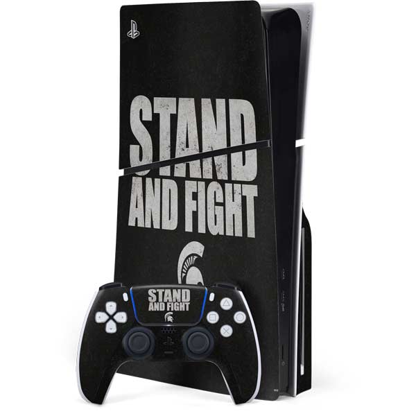 Michigan State University Stand and Fight PS5 Slim Disk Bundle Skin