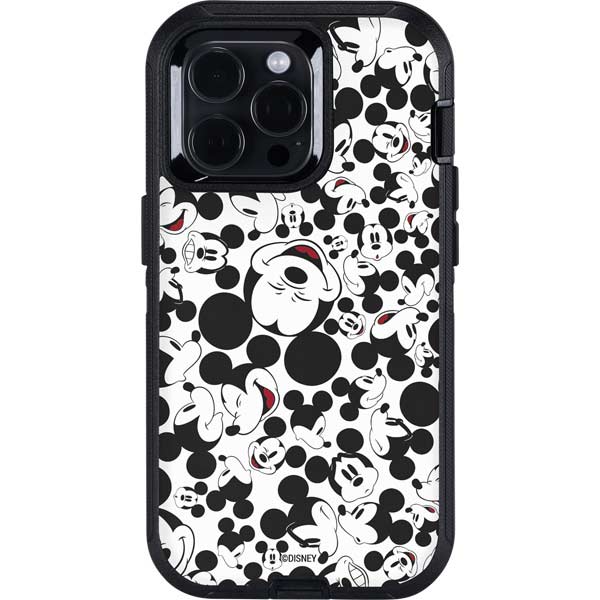 Disney Mickey Mouse Face Pattern Otterbox Defender iPhone Skin