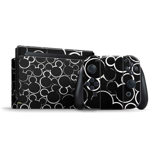 Disney Mickey Mouse Logo Pattern Nintendo Switch Bundle Skin