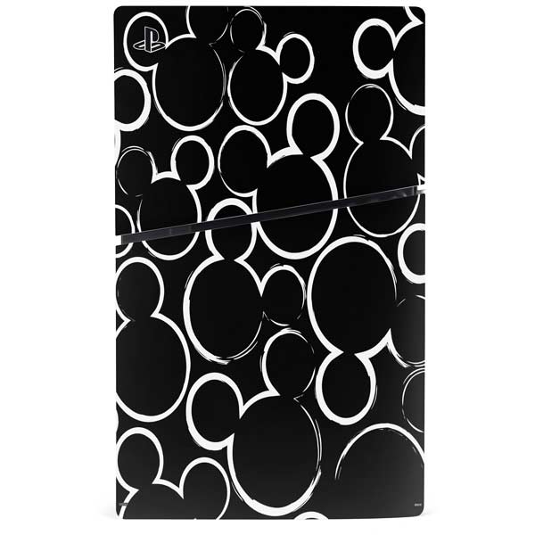 Disney Mickey Mouse Logo Pattern PS5 Slim Disk Bundle Skin