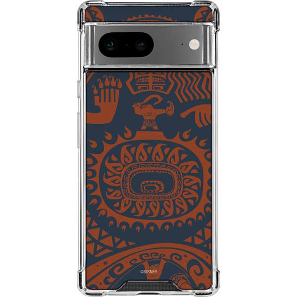 Disney Moana Octopus Tropical Print Art Google Pixel 8 Clear Case
