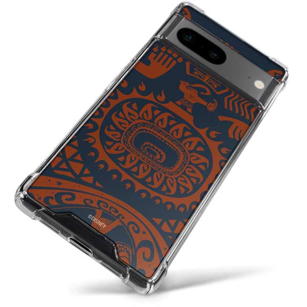 Disney Moana Octopus Tropical Print Art Google Pixel 8 Clear Case