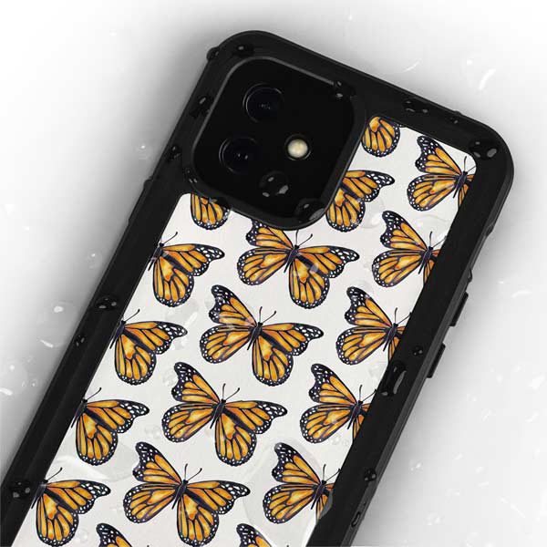 Cat Coq Monarch Butterflies iPhone 12 Mini Waterproof Case