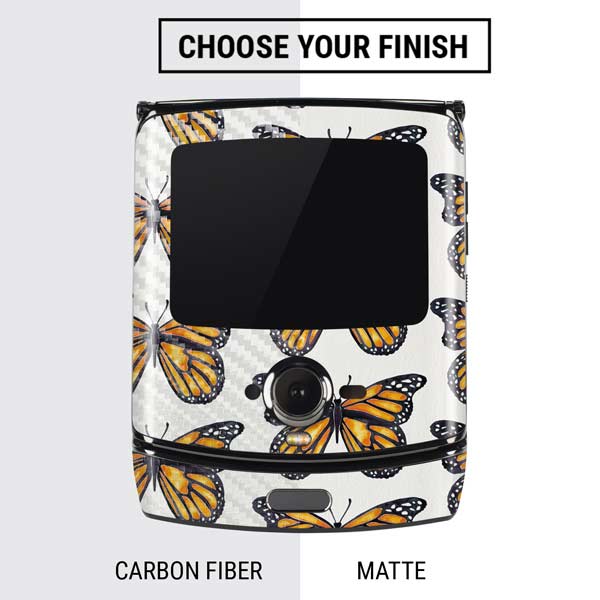 Cat Coq Monarch Butterflies Motorola RAZR Skin