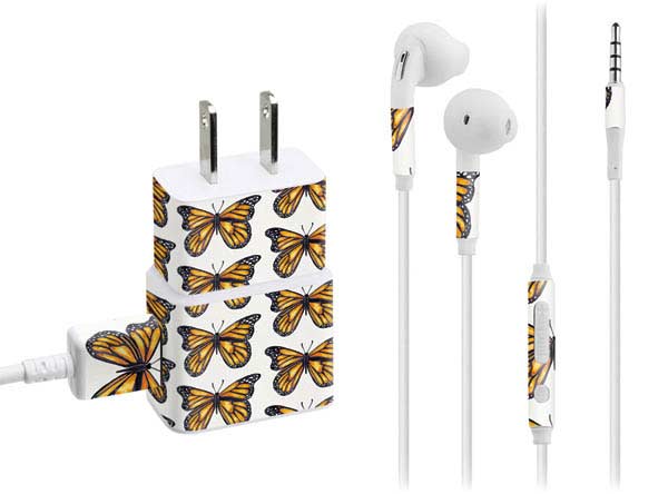Cat Coq Monarch Butterflies Phone Charger Skin