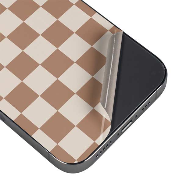 Neutral Checkered iPhone 15 Pro Skin
