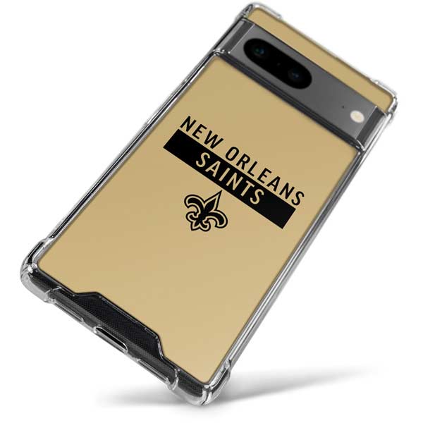 NFL New Orleans Saints Gold Performance Series Google Pixel 8 Clear Case