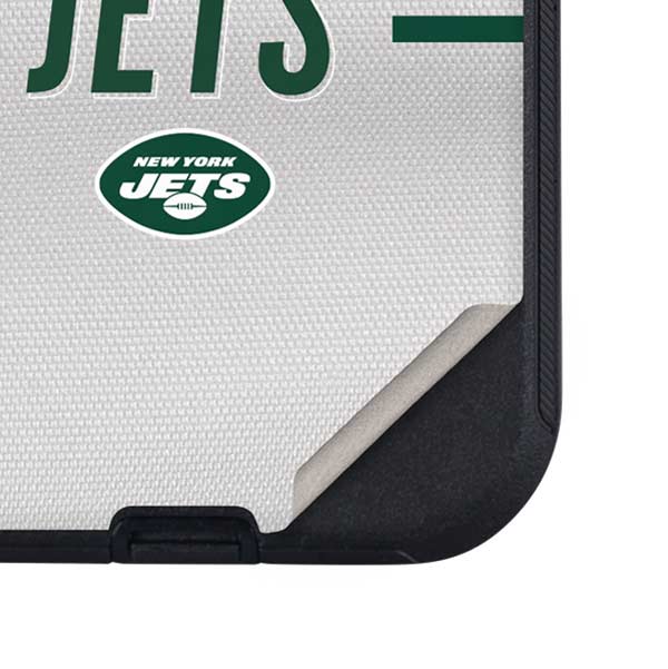 NFL New York Jets White Striped Otterbox Defender iPhone Skin