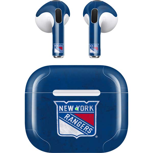 NHL New York Rangers Distressed Apple AirPods (3rd Gen 2021) Skin