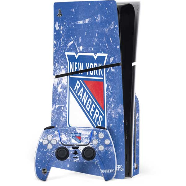 NHL New York Rangers Frozen PS5 Slim Disk Bundle Skin