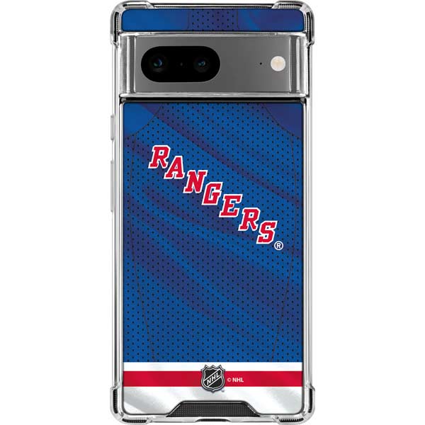 NHL New York Rangers Home Jersey Google Pixel 8 Clear Case