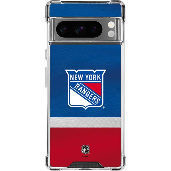 NHL New York Rangers Jersey Google Pixel 8 Pro Clear Case