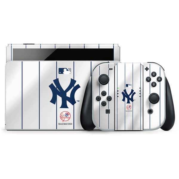 MLB New York Yankees Home Jersey Nintendo Switch OLED 2021 Skin