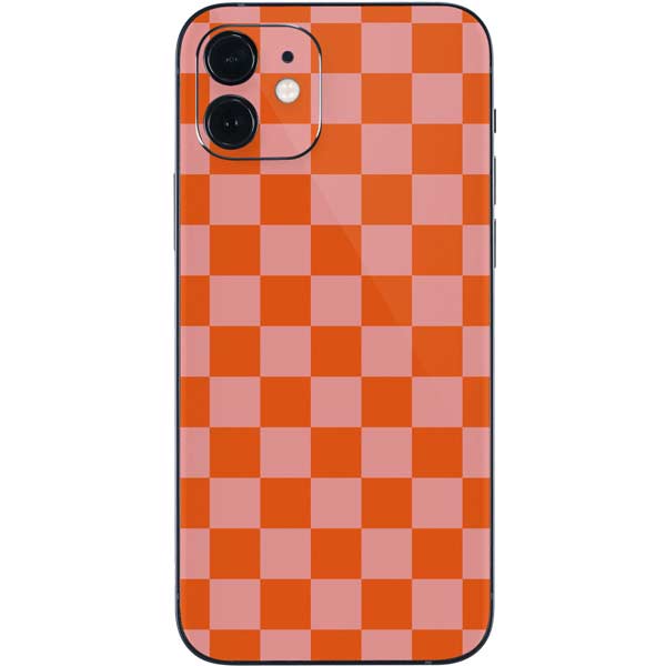 Orange Checkered iPhone 12 Mini Skin