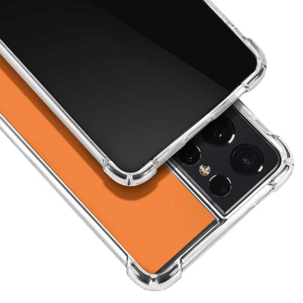 Orange Solid Galaxy S21 Ultra 5G Clear Case