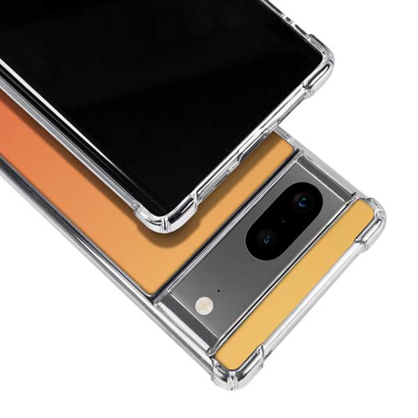 Orange Ombre Google Pixel 8 Clear Case