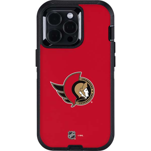 NHL Ottawa Senators Solid Background Otterbox Defender iPhone Skin