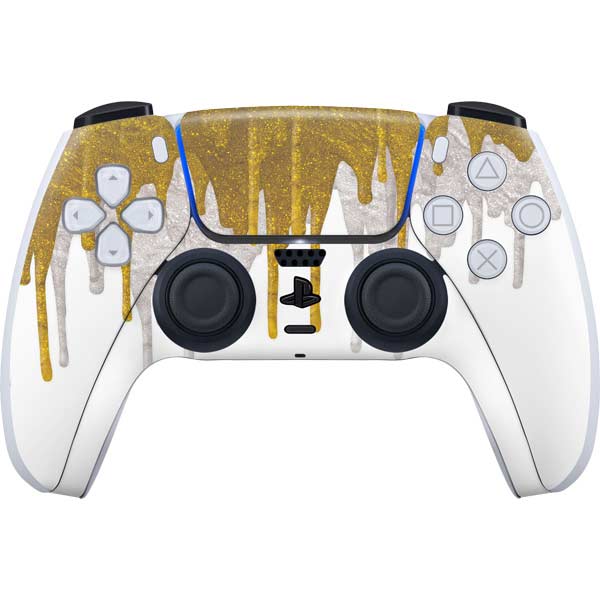 Paint Splatter Gold PS5 Controller Skin