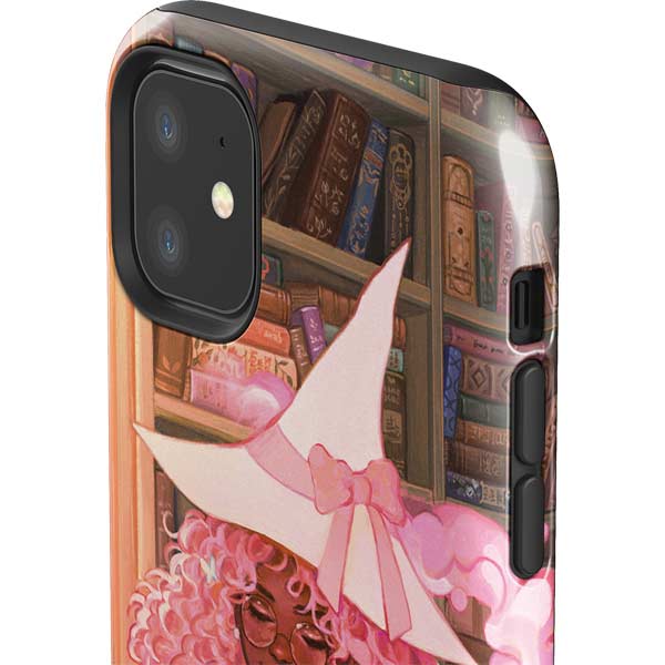 Pink Anime Witch Girls in Library with Cats by Ivy Dolamore iPhone 11 ...