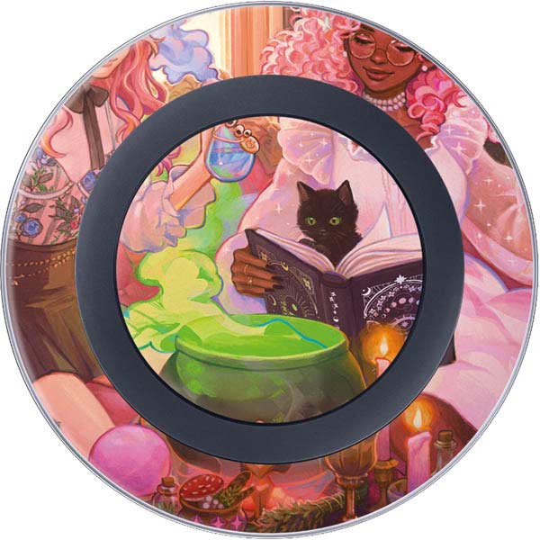 Pink Anime Witch Girls in Library with Cats by Ivy Dolamore Samsung ...