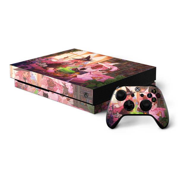 Pink Anime Witch Girls in Library with Cats by Ivy Dolamore Microsoft ...