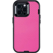 Pink Carbon Fiber Specialty Texture Material Otterbox Defender iPhone Skin