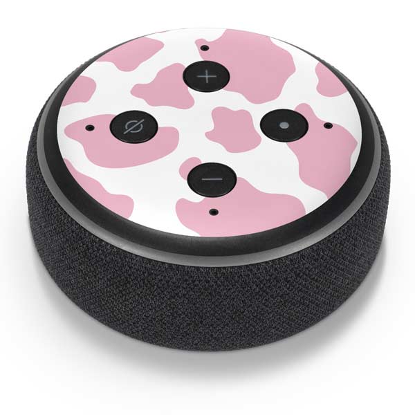 Pink Cow Print Amazon Echo Dot Skin