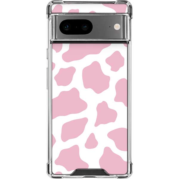 Pink Cow Print Google Pixel 8 Clear Case