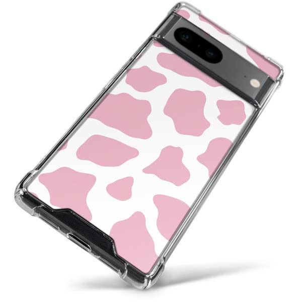 Pink Cow Print Google Pixel 8 Clear Case