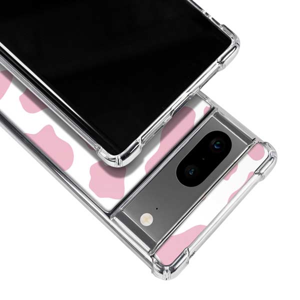 Pink Cow Print Google Pixel 8 Clear Case