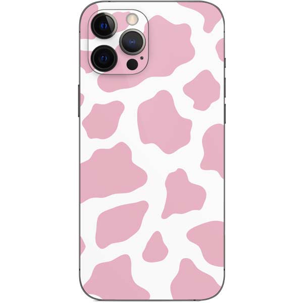 Pink Cow Print iPhone 12 Pro Max Skin