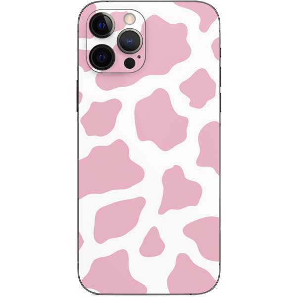 Pink Cow Print iPhone 12 Pro Skin