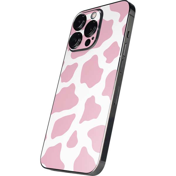 Pink Cow Print iPhone 15 Pro Skin