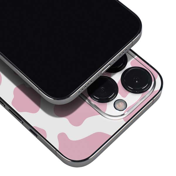 Pink Cow Print iPhone 15 Pro Skin