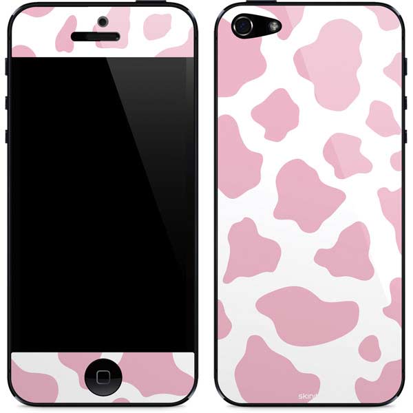 Pink Cow Print iPhone 5/5s/5SE Skin