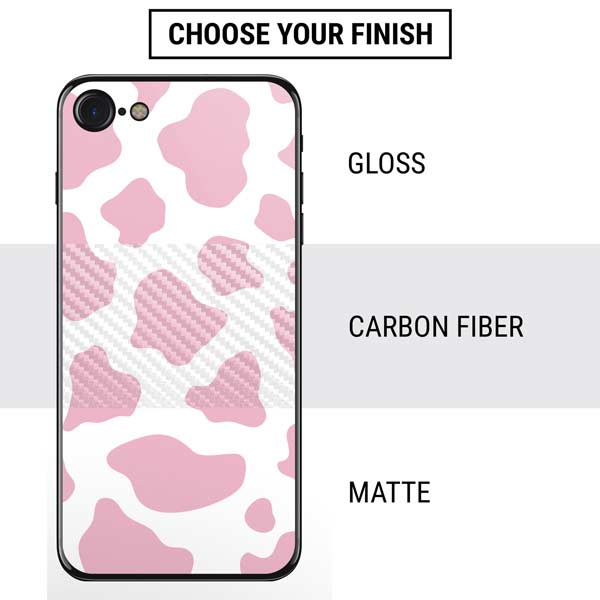 Pink Cow Print iPhone SE (2nd & 3rd Gen) Skin