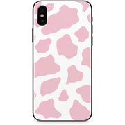 Pink Cow Print iPhone X Skin