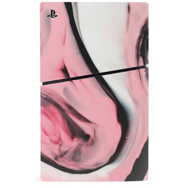 Pink Marble Ink PS5 Slim Disk Bundle Skin