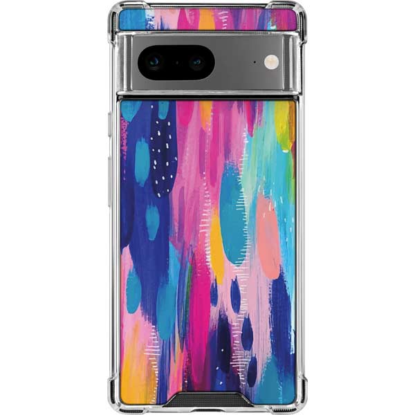 Pink Sparkle Brush Stroke by Etta Vee Google Pixel 8 Clear Case